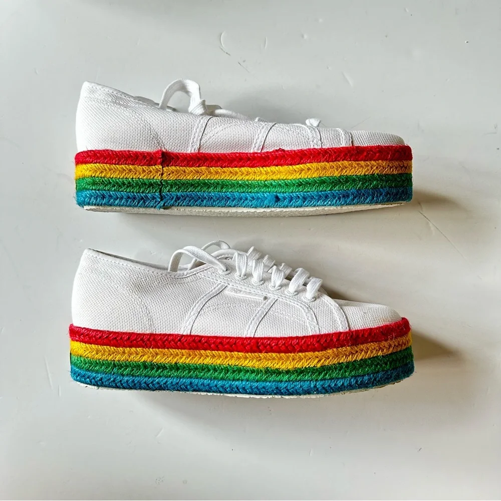 Superga 2790 Sneakers Rainbow Espadrilles White